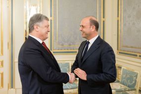 Petro Poroshenko and Angelino Alfano