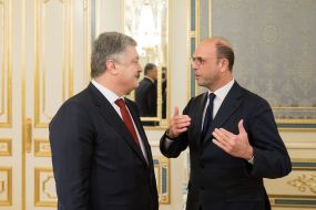 Petro Poroshenko and Angelino Alfano