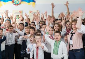 Children in embroidery