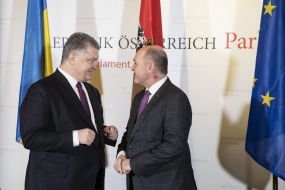 Petro Poroshenko and Wolfgang Sobotka