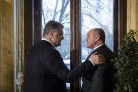 Petro Poroshenko and Wolfgang Sobotka
