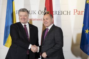 Petro Poroshenko and Wolfgang Sobotka