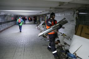 Dismantling of stalls near the Maydan Nezalezhnosti metro station