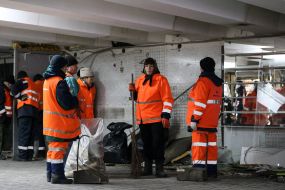 Dismantling of stalls near the Maydan Nezalezhnosti metro station