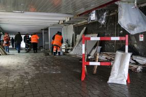 Dismantling of stalls near the Maydan Nezalezhnosti metro station