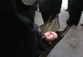 A police officer was injured during a fight