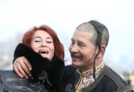 Participants of Maslenitsa celebration