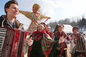 Participants of Maslenitsa celebration