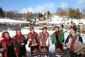 Participants of Maslenitsa celebration