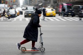 The girl on the scooter