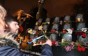 People lit candles on the Heroes of Heavenly Hundred alleys