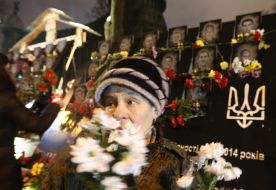 People lit candles on the Heroes of Heavenly Hundred alleys