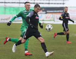 The game moment of the match FC "Karpaty" - FC "Zarya"