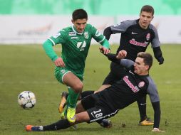 The game moment of the match FC "Karpaty" - FC "Zarya"