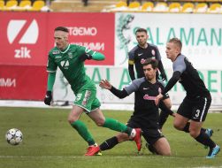 The game moment of the match FC "Karpaty" - FC "Zarya"