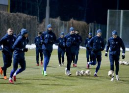 Training players of FC Dynamo (Kiev)