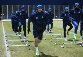 Training players of FC Dynamo (Kiev)