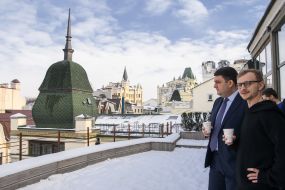 Volodymyr Groisman and Pavlo Vrzhech  