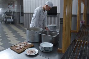 Kitchen in the military unit