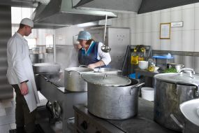 Kitchen in the military unit