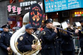 A festive parade-festival