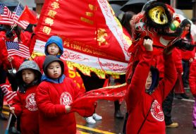 A festive parade-festival