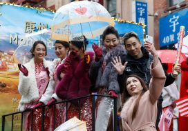 A festive parade-festival