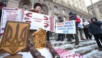 Protest action "Andriyivsky vernissage under the walls of Kyiv City State Administration"