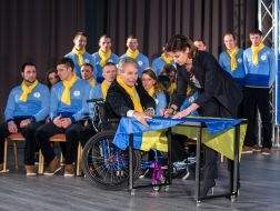 Valery Sushkevich and Marina Poroshenko