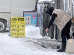 Snow removal in Kiev