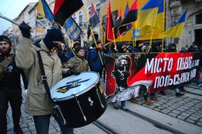 Факельное шествие во Львове