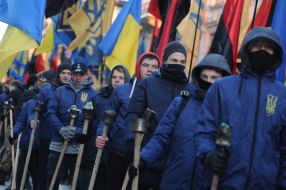 Факельное шествие во Львове