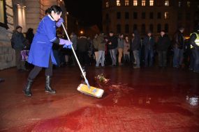 Protest against the concert of singer Irina Bilyk in Lviv