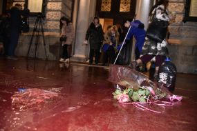 Protest against the concert of singer Irina Bilyk in Lviv