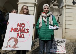 Marsh of feminists in Lviv