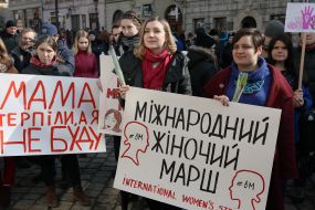 Marsh of feminists in Lviv