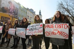 Marsh of feminists in Lviv