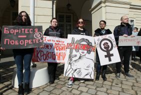 Marsh of feminists in Lviv