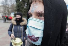 March "More than Wives" in Mariupol