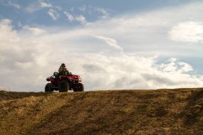 Border guards on a quad bike