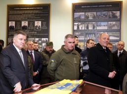 Andrey Parubiy, Nikolay Balan and Arsen Avakov