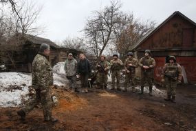 Петр Порошенко и военнослужащие