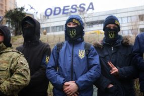 Young people in masks