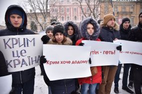 Віче проти виборів в Криму