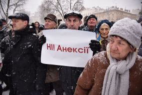 Віче проти виборів в Криму