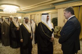 Петр Порошенко и Джабер Аль-Мубарак Аль-Хамад Ас-Сабах