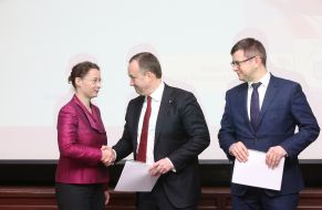 Isabel Dumont, Ostap Semerak and Vitaly Petruk