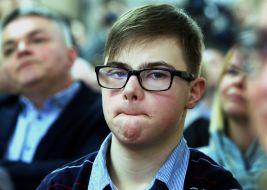 A boy with Down syndrome