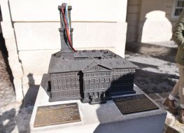 The bronze model of the Lviv Town Hall