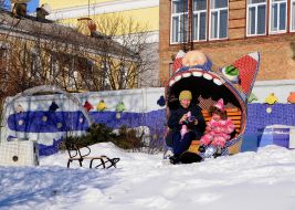 A woman with a child 